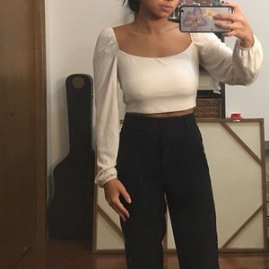 ARITZIA Sunday best balloon sleeve crop top